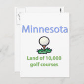 Land von 10.000 Golfplätzen Postkarte (Vorne/Hinten)