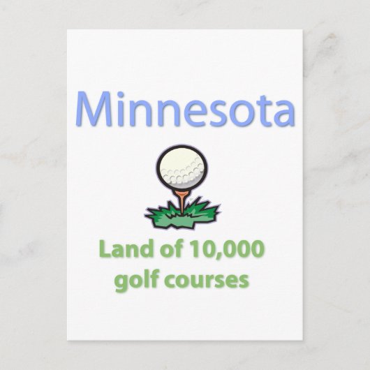 Land von 10.000 Golfplätzen Postkarte (Vorderseite)