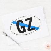 „Land“ von Galicien Ovaler Aufkleber (Umschlag)