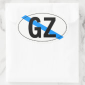 „Land“ von Galicien Ovaler Aufkleber (Tasche)