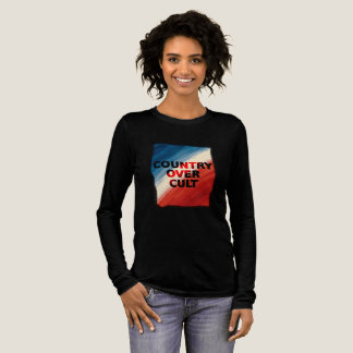 Land vor Kult – Patriotische Farbstreifen Tri-Blend Shirt