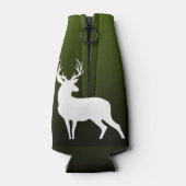 Land Wald Grüne Weiße Hirschantler Flaschenkühler (Rückseite)
