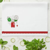 Land-Weckglas-Weihnachtstuch Küchentuch (Gefaltet)