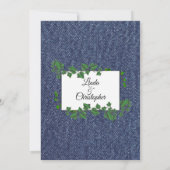Land Wedding Denim Vines Einladung 5" x 7" (Rückseite)
