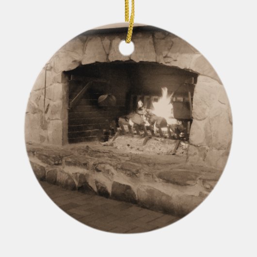 Land-Weihnachten an der Kabinen-Verzierung Keramikornament (Vorne)