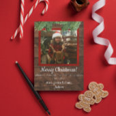 Land Weihnachten Barnwood & Pine Foto Card