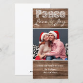 Land Weihnachten Rustikale Hochzeitsfotokarte (Vorne/Hinten)