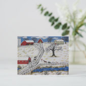 Land-Weihnachtsbaum Feiertagspostkarte (Stehend Vorderseite)