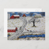 Land-Weihnachtsbaum Feiertagspostkarte (Vorne/Hinten)