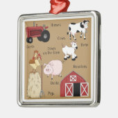 Land-Weihnachtsvieh Ornament Aus Metall (Links)