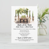 Land Weinberg Wasserfarbe Fresco Weinkeller Einladung (Stehend Vorderseite)