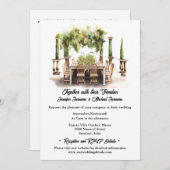 Land Weinberg Wasserfarbe Fresco Weinkeller Einladung (Vorne/Hinten)