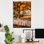 Land - Weißer Zaun Poster (Heimbüro)