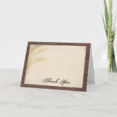 Land Weizengras auf Pergament Danke (Vorderseite)