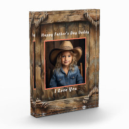 Land Western Barnwood mit Rope Corners Fotoblock