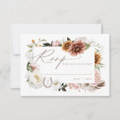 Land Western Bohemische Blumenrahmen RSVP Karte (Vorderseite)