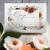 Land Western Bohemische Blumenrahmen RSVP Karte