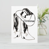 LAND WESTERN CHRISTMAS PARTY EINLADUNG (Stehend Vorderseite)