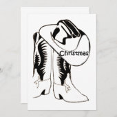 LAND WESTERN CHRISTMAS PARTY EINLADUNG (Vorne/Hinten)