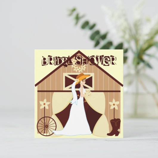 Land-Western-Cowgirl-Brautparty-Einladungen Einladung (Stehend Vorderseite)
