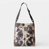 Land Western Cowhide und Leopard Tierdruck Tragetaschen Mit Langen Trägern (Rückseite)