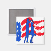 LAND WESTERN DANCING GIFT MAGNET (Vorderseite/Rückseite)