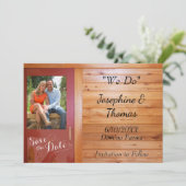 Land Western Foto Save the Date Einladung (Stehend Vorderseite)