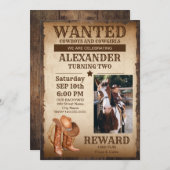 Land Western Geburtstagspartei Einladung (Vorne/Hinten)