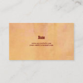 Land-Western-Geschäfts-Karte Visitenkarte (Rückseite)