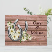 Land-Western-Hochzeits-Einladungs-Schablone Einladung (Stehend Vorderseite)