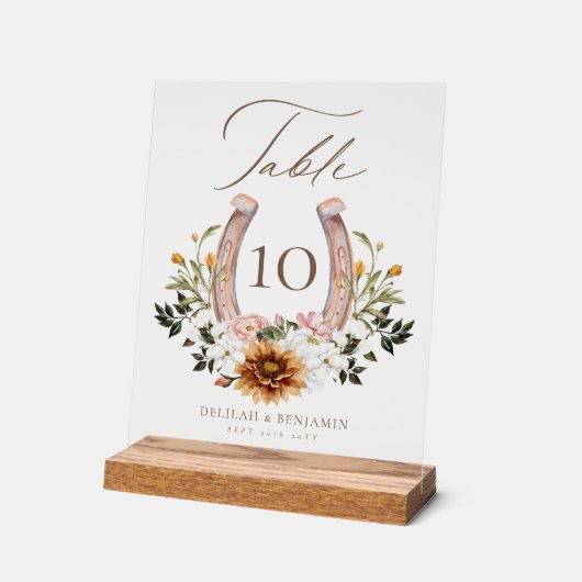 Land Western Horseshoe Aquarellfarben Wappen Acrylschild (Winkel)