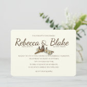 Land Western Horseshos und Seidenknochen Einladung (Stehend Vorderseite)