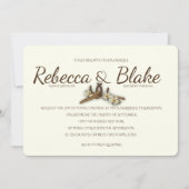 Land Western Horseshos und Seidenknochen Einladung (Vorderseite)