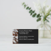 Land Western Kuh Muster Visitenkarten 3 Visitenkarte (Stehend Vorderseite)