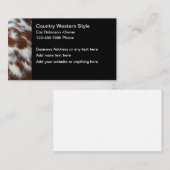 Land Western Kuh Muster Visitenkarten 3 Visitenkarte (Vorne/Hinten)