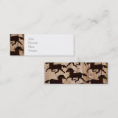 Land-Western-Pferde auf Scheunen-hölzernen Mini Visitenkarte (Vorne/Hinten)