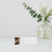 Land-Western-Pferde auf Scheunen-hölzernen Mini Visitenkarte (Stehend Vorderseite)