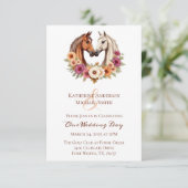 Land Western Pferde Einladung (Stehend Vorderseite)