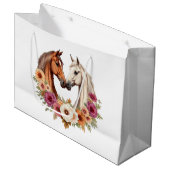 Land Western Pferde Große Geschenktüte (Vorderseite Schrägansicht)