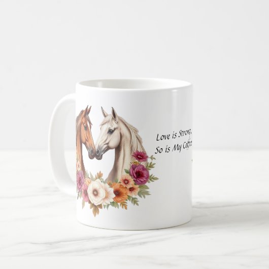 Land Western Pferde Kaffeetasse (Vorderseite Links)