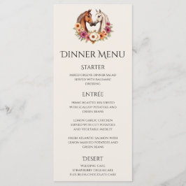 Land Western Pferde Menükarte