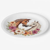 Land Western Pferde Pappteller (Schrägansicht)