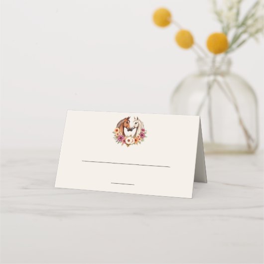 Land Western Pferde Platzkarte (Vorderseite)