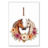 Land Western Pferde Tischnummer (Rückseite)