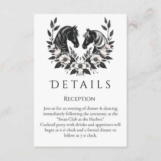 Land Western - Pferde und Blume Begleitkarte (Vorderseite)