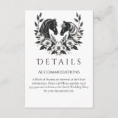 Land Western - Pferde und Blume Begleitkarte (Rückseite)