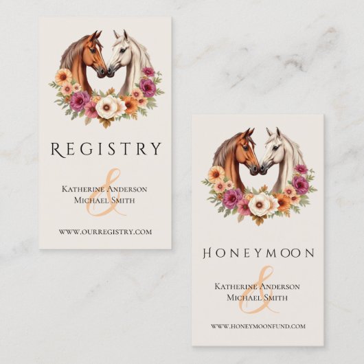 Land Western Pferde Visitenkarte (Vorne/Hinten)