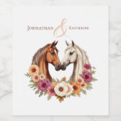 Land Western Pferde Weinetikett (Einzelnes Label)