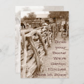 Land-Western-Pferdehürden-Hochzeits-Einladungen Einladung (Vorne/Hinten)