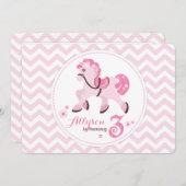 Land-Western-Pony-Zickzack Geburtstag Einladung (Vorne/Hinten)